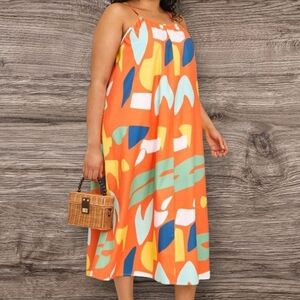 Shein Curve Print Cami Dress Size 3X